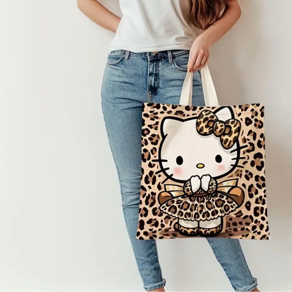 Hello Kitty Leopard Print Tote Bag